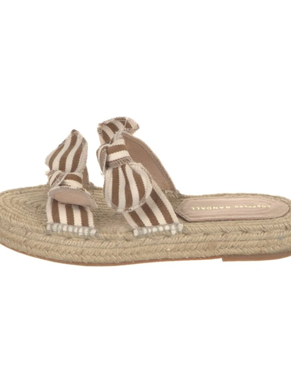 Loeffler Randall Daisy Platform Espadrille Sandal Womens 38/ US 8 Striped Bow